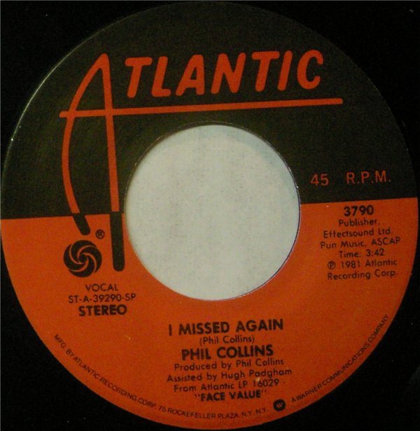 Phil Collins > I Missed Again