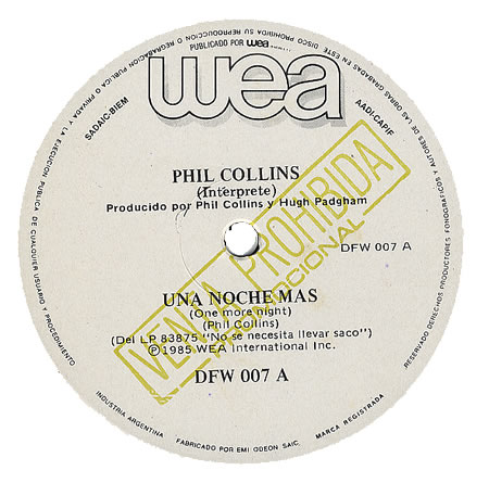 Phil Collins > One More Night
