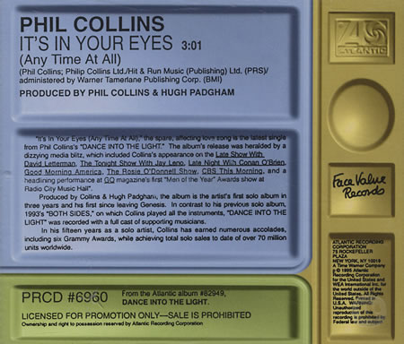 Phil Collins > It's In Your Eyes