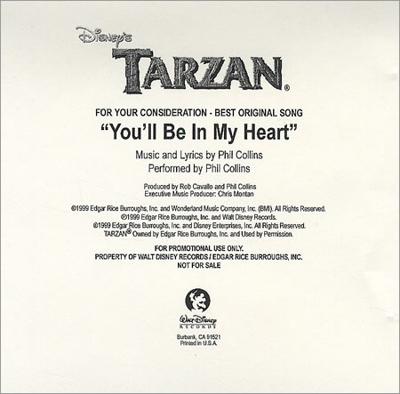 Phil Collins > You'll Be In My Heart